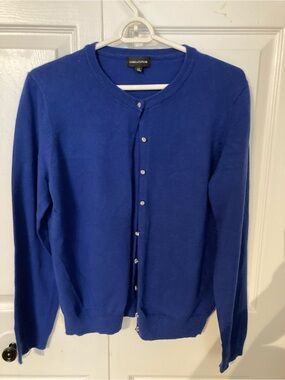 Lord & Taylor Men's Cobalt Blue Button-Front Cardigan